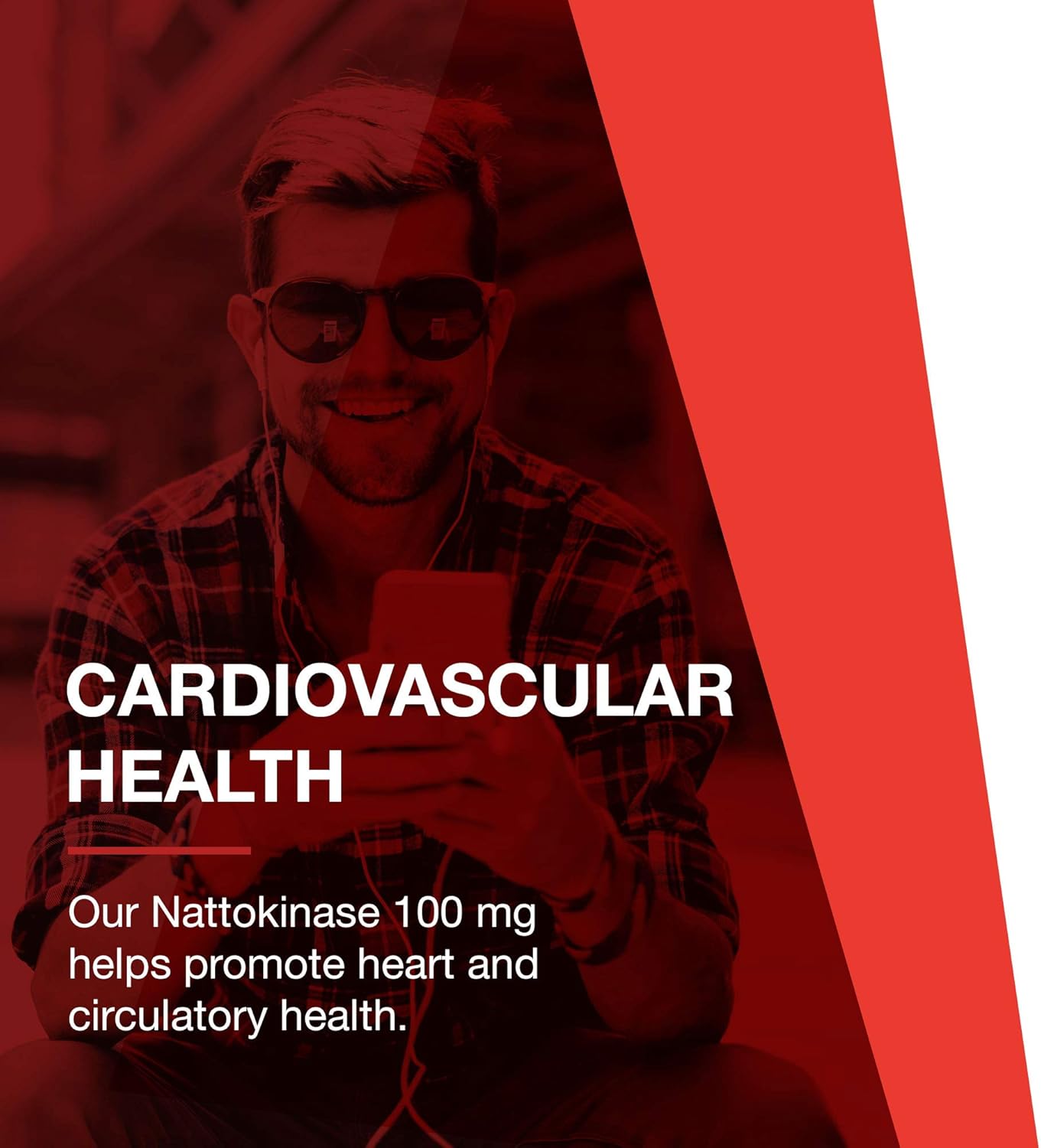 Protocol Nattokinase Supplement 100mg - Heart Health & Blood Circulation - Kosher & Dairy Free - 60 Veg Capsules