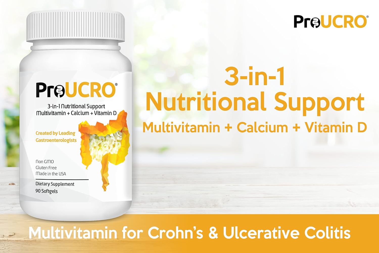 ProUCRO Gut Multivitamins Softgels: IBD Nutritional Support 30-Day Supply