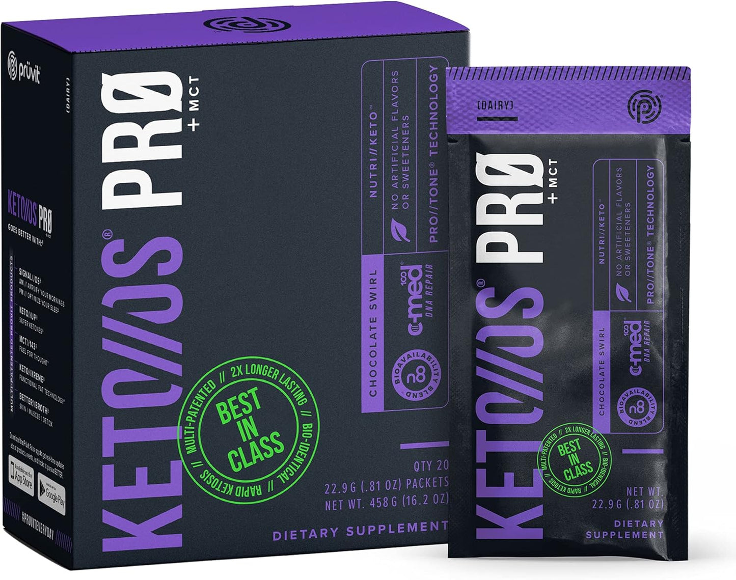 PRÜVIT OS Pro Chocolate Swirl - Advanced Formula for Ketosis Boost