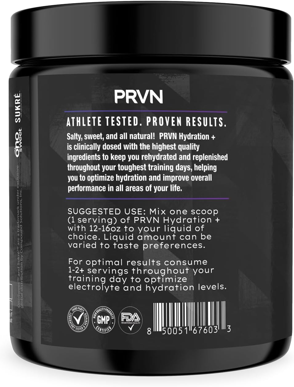 PRVN Performance Hydration+ Formula with Sodium, Potassium, & Chloride - Enhanced Hydration & Recovery - 30 Servings (Mixed Berry)