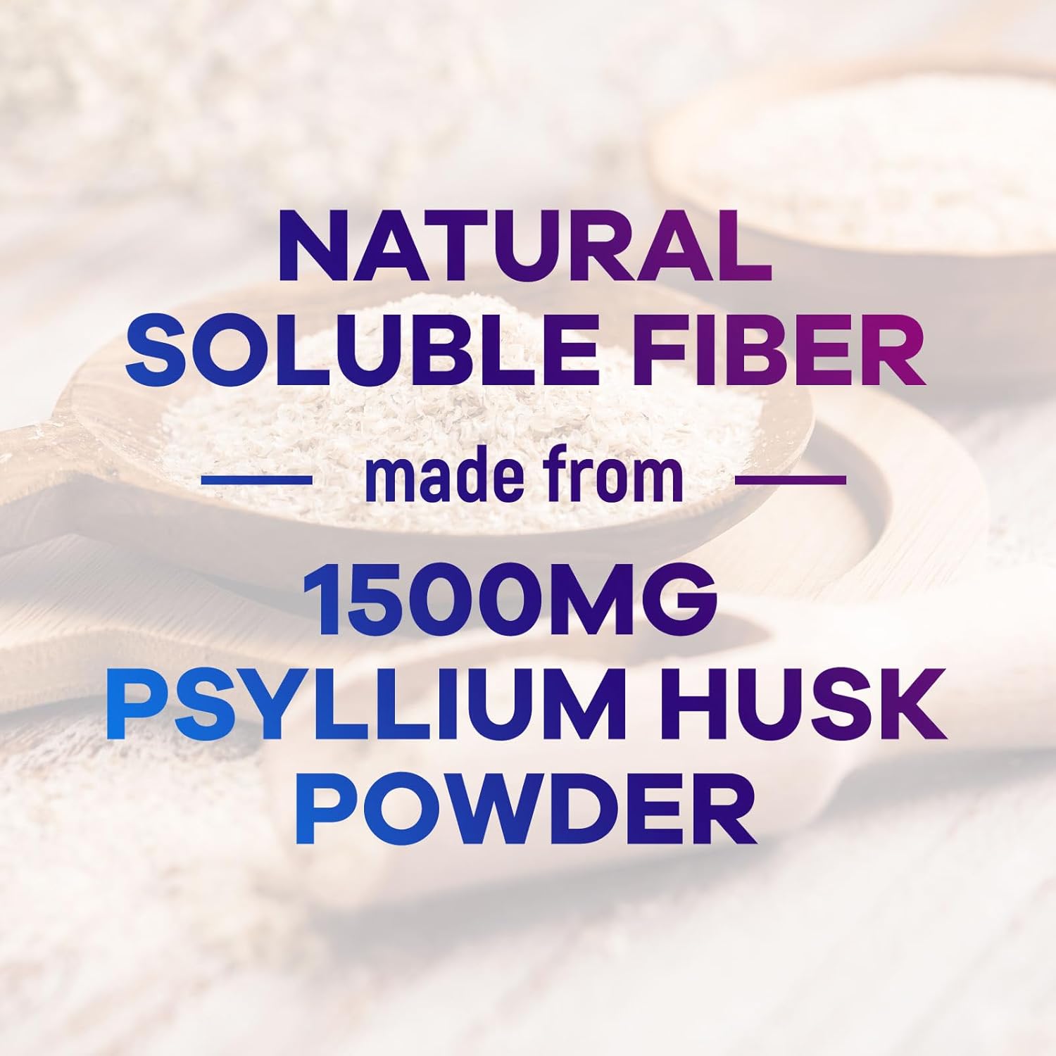 Psyllium Husk Powder Capsules 1500mg - Non-GMO Digestive Health Support - 120 Capsules