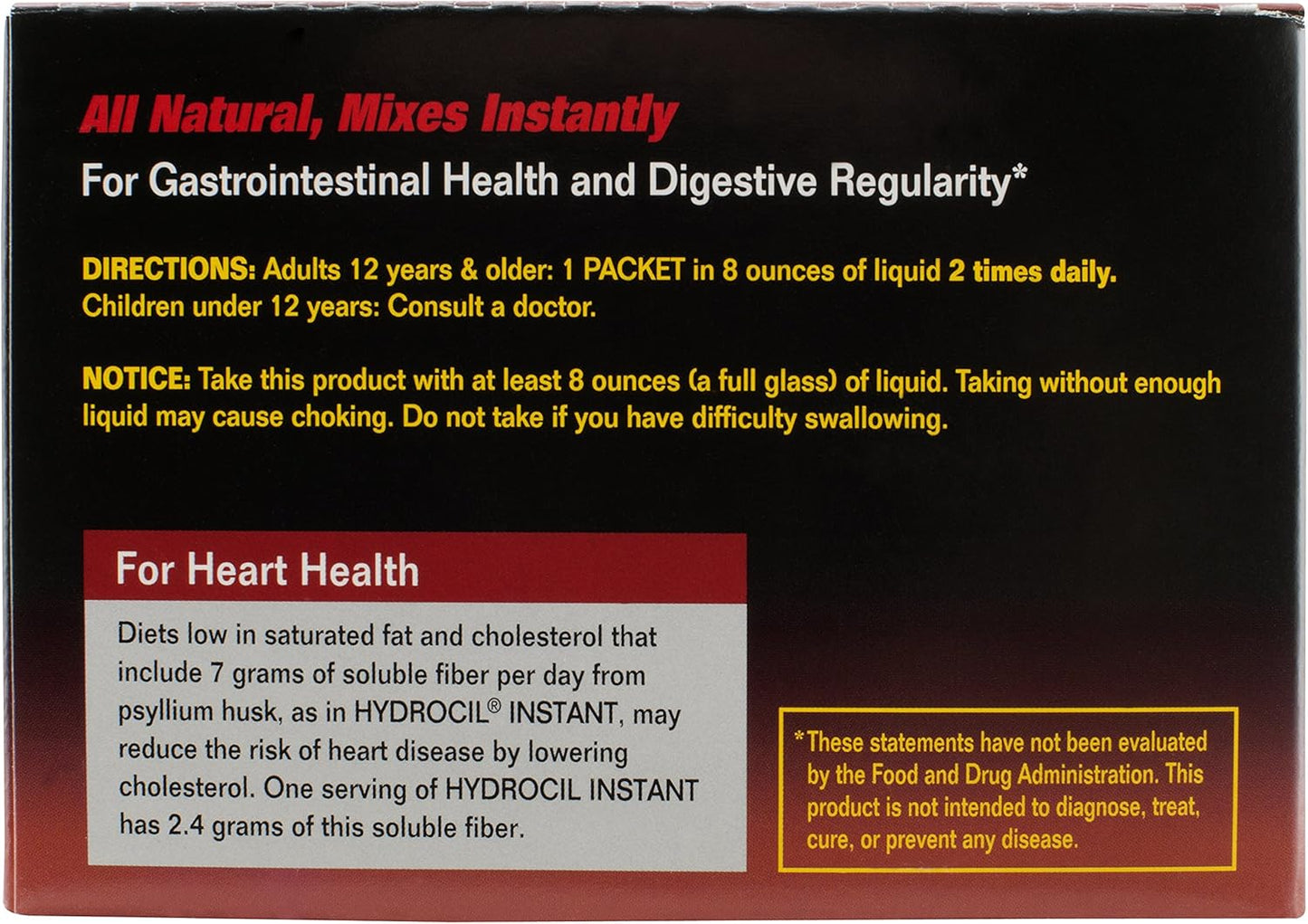 Psyllium Husk Powder Fiber Supplement with 30 Convenient Single-Dose Packets