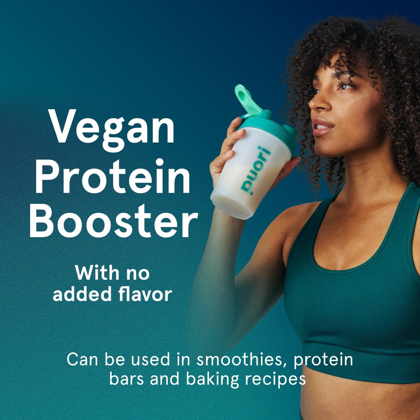 Puori Vegan Plant Protein Powder with Algae Calcium - 25 Servings - Neutral Flavor Pea Protein for Essential Amino Acids - Dairy-Free, Non GMO