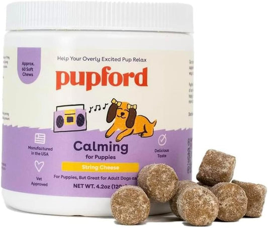 Pupford Calming Supplement for Dogs, USA-Made, Vet Approved, Natural Ingredients, 4.2 oz