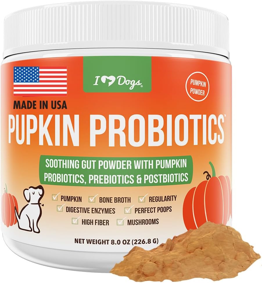 Pupkin Probiotics for Dogs with Pumpkin, Bone Broth & Mushrooms - 30 Scoops
