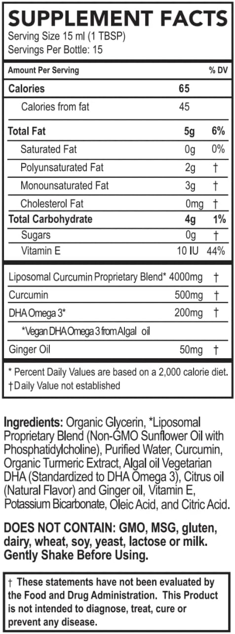 PURALITY HEALTH Curcumin Gold with Ginger Oil & DHA Omega-3s, Enhanced Absorption, Joint Health, 15 Day Supply
