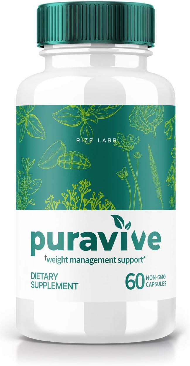 Puravive Exotic Rice Weight Loss Capsules - Boost BAT & Energy, Detox Cleanse, Non-GMO Easy Swallow Tablets (60)
