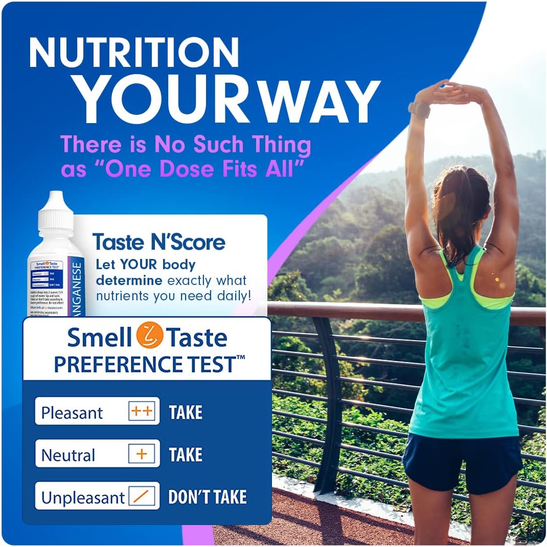 Pure 6mg Liquid Ionic Manganese Supplement with Taste and Scoring System - 118 Servings