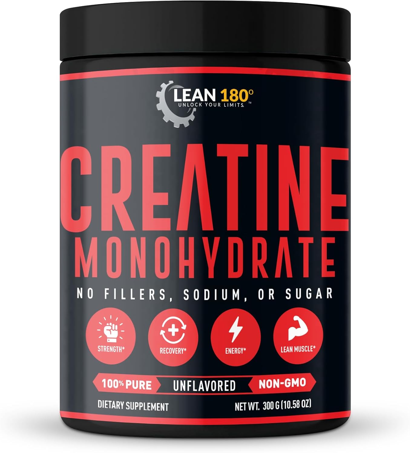 Pure Creatine Monohydrate Powder for Athletic Performance and Recovery - 60 Servings, Gluten Free