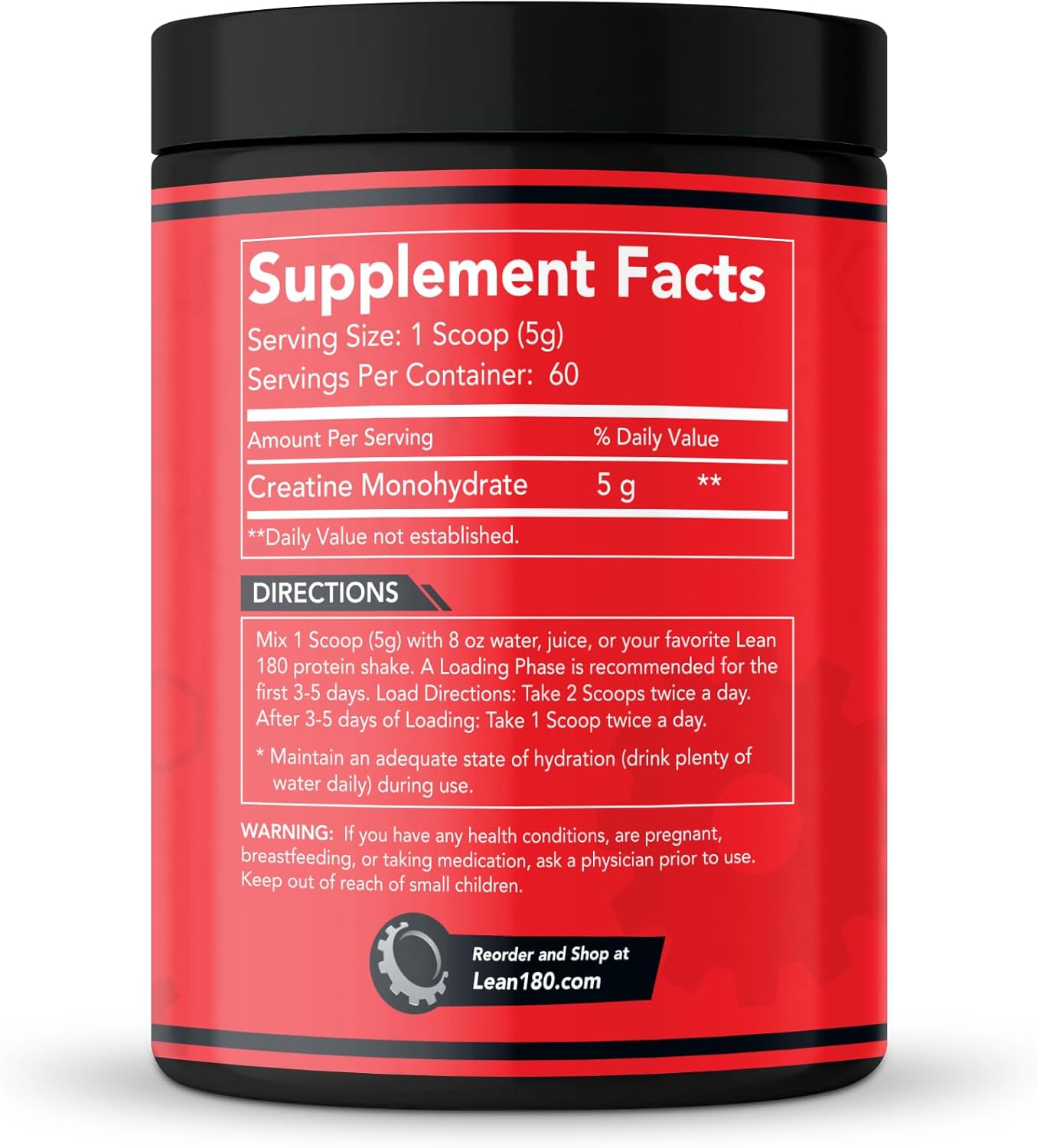 Pure Creatine Monohydrate Powder for Athletic Performance and Recovery - 60 Servings, Gluten Free