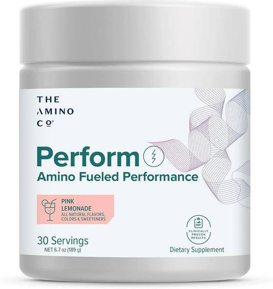 Pure EAA Amino Acids Pre Workout Powder Supplement - Natural Pink Lemonade Flavor, Stevia Sweetened Energy Boost for Men & Women (6.7 oz)
