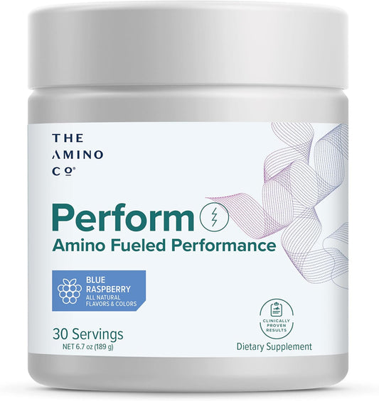 Pure EAA Amino Acids Pre Workout Powder Supplement - Blue Raspberry Flavor, Stevia Sweetened Energy Boost for Men & Women - 6.7 oz