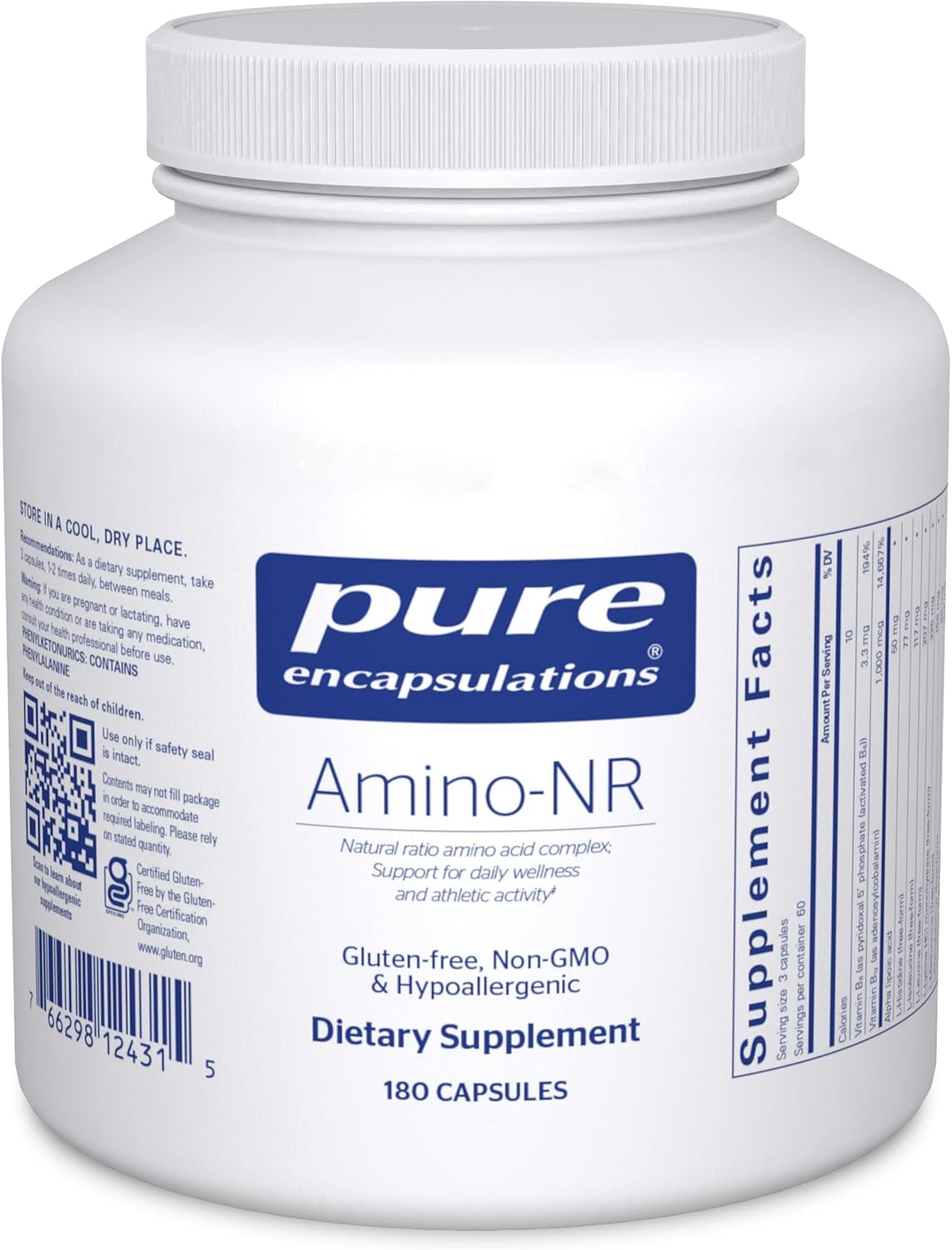 Pure Encapsulations Amino-NR Capsules - Natural Amino Acid Complex for Immune Function and Athletic Activity - 180 Count