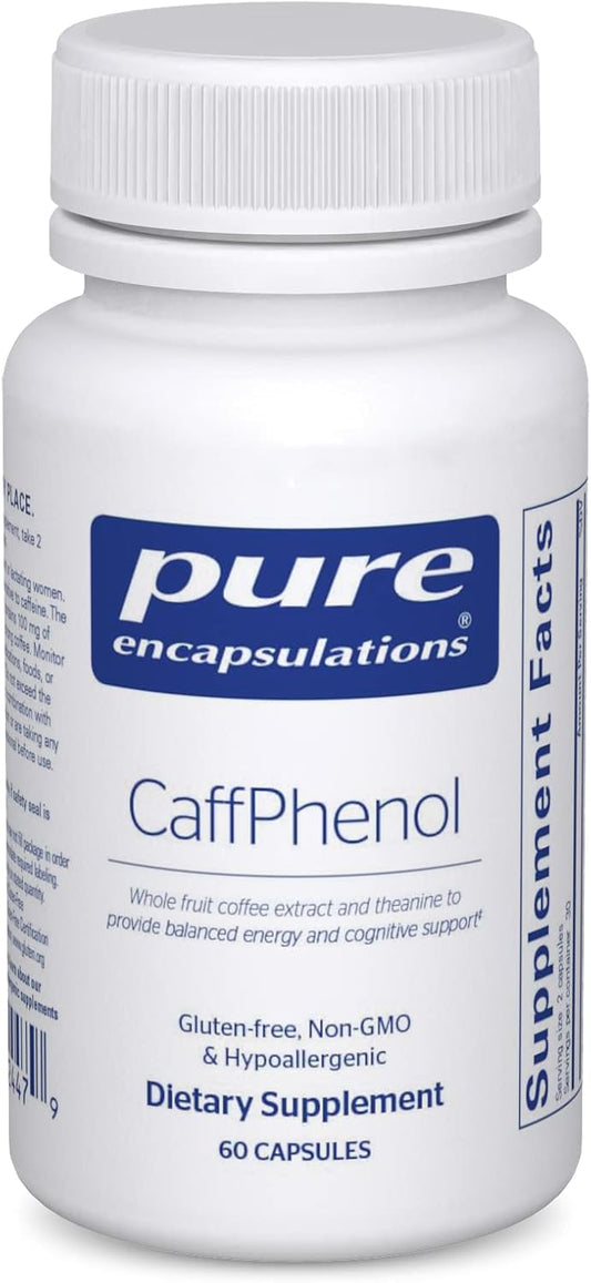 Pure Encapsulations CaffPhenol Capsules - Balanced Energy & Cognitive Support with Coffeeberry Extract & Theanine - 60 Count