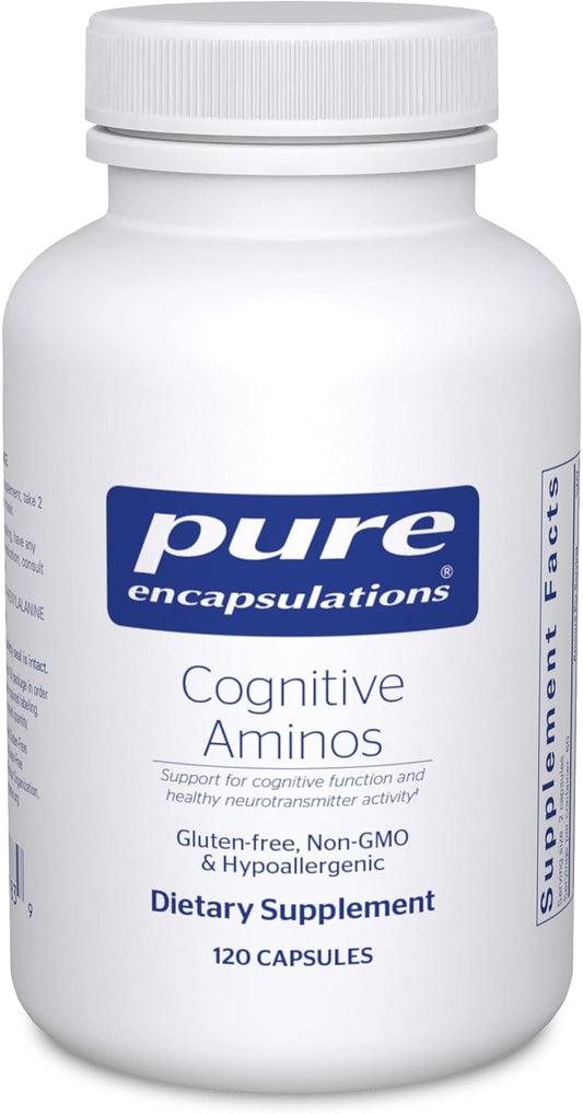 Pure Encapsulations Cognitive Aminos Capsules - Hypoallergenic Supplement for Cognitive Function Support (120 Count)