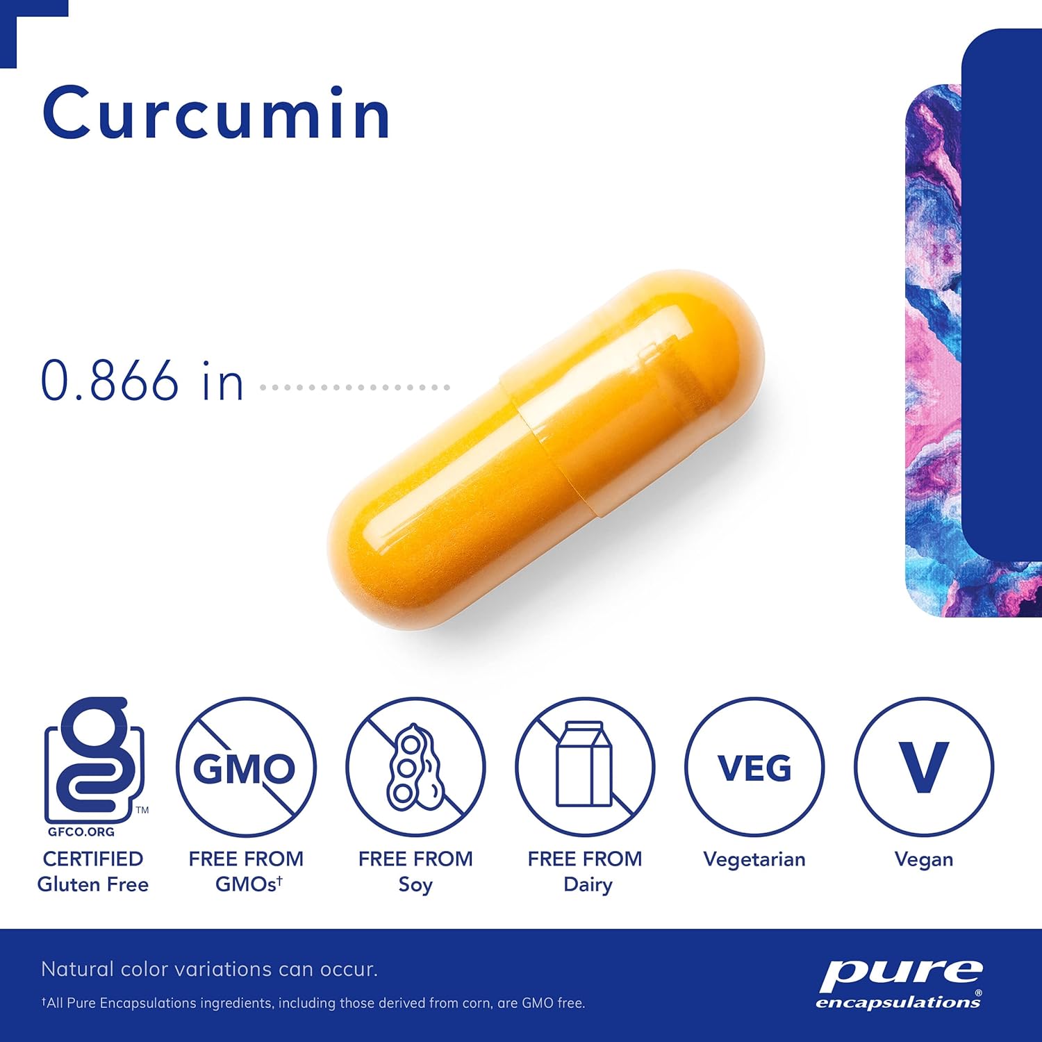 Pure Encapsulations Curcumin 500mg Capsules - Joint & Liver Health Support - Non-GMO Vegan Formula - 120 Count