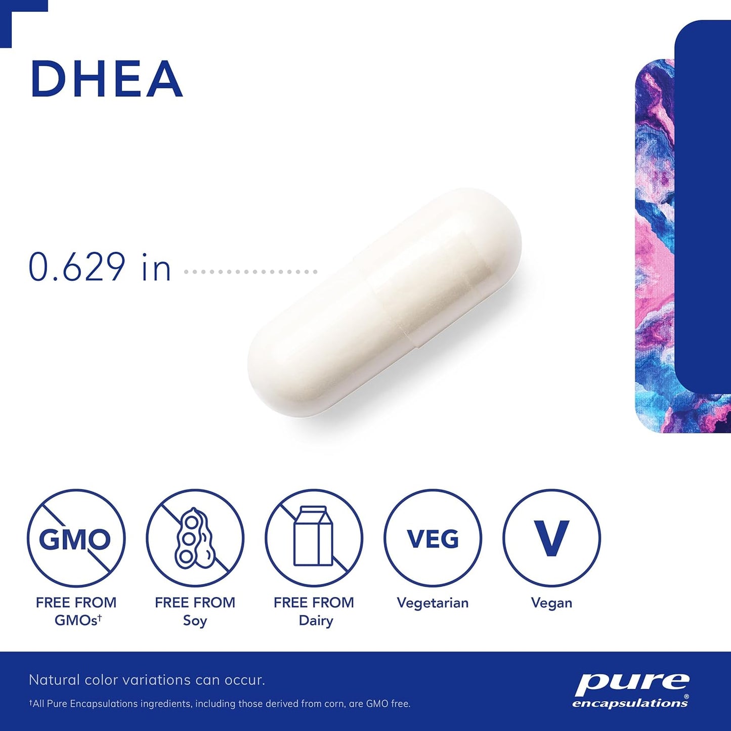 Pure Encapsulations DHEA 25 mg Capsules - Immune, Hormone, Metabolism, Energy Support - Micronized DHEA - 60 Count