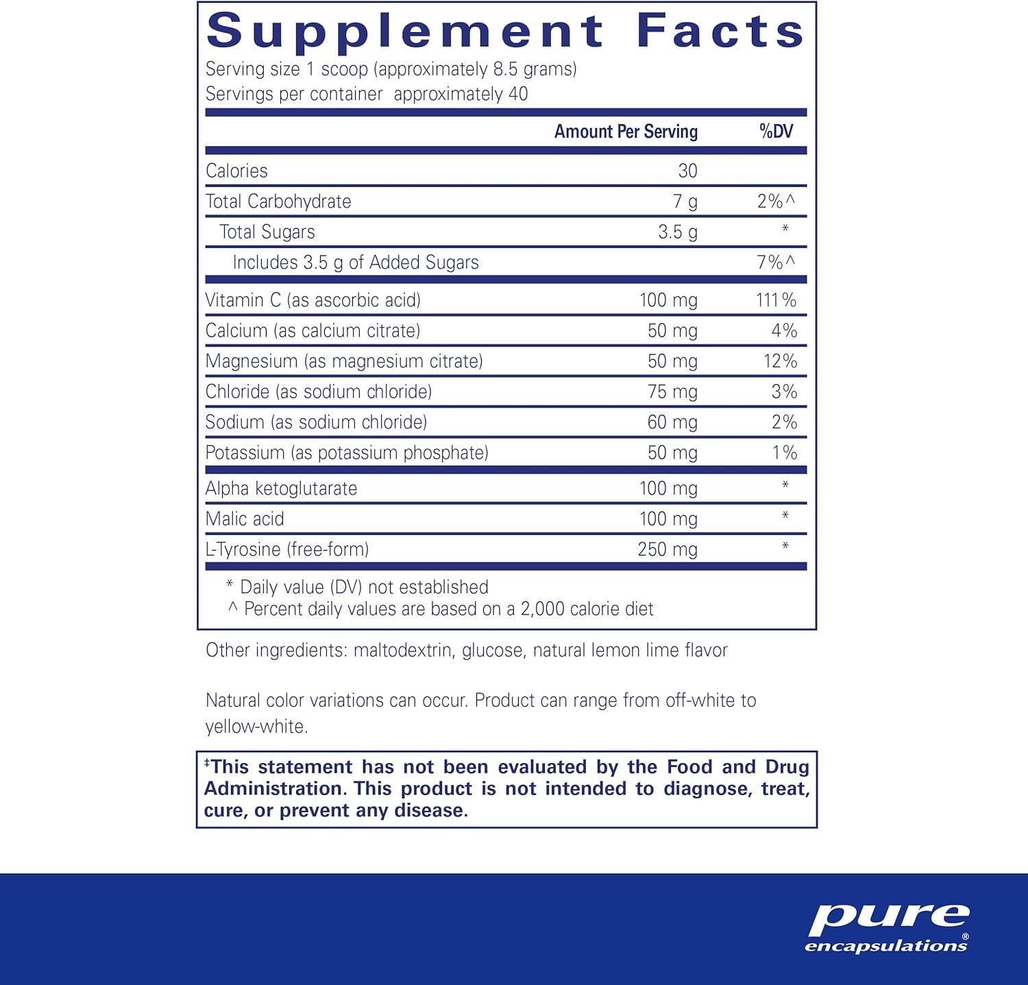 Pure Encapsulations Electrolyte Energy Formula Powder - Hydration Supplement for Muscle Recovery, Minerals, Mental Focus - 12 oz