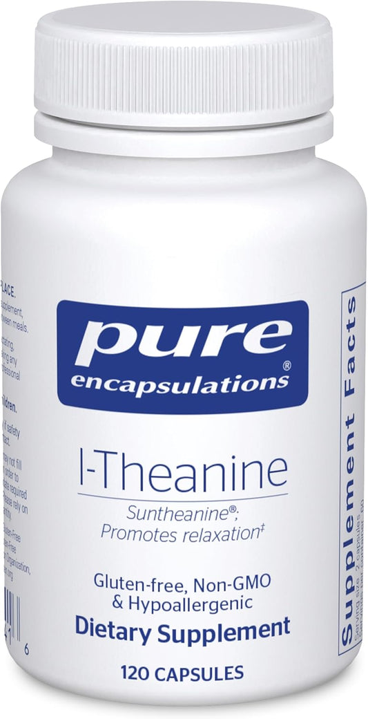 Pure Encapsulations L-Theanine Capsules - Amino Acid Supplement for Relaxation, Stress Relief & Nervous System Support