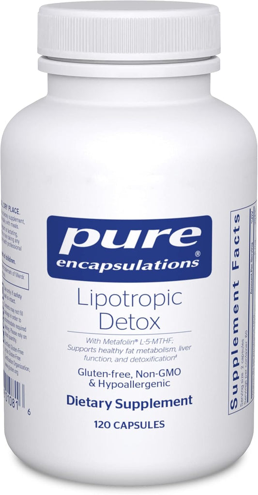 Pure Encapsulations Lipotropic Detox 120 Capsules - Liver Function & Detox Support Supplement