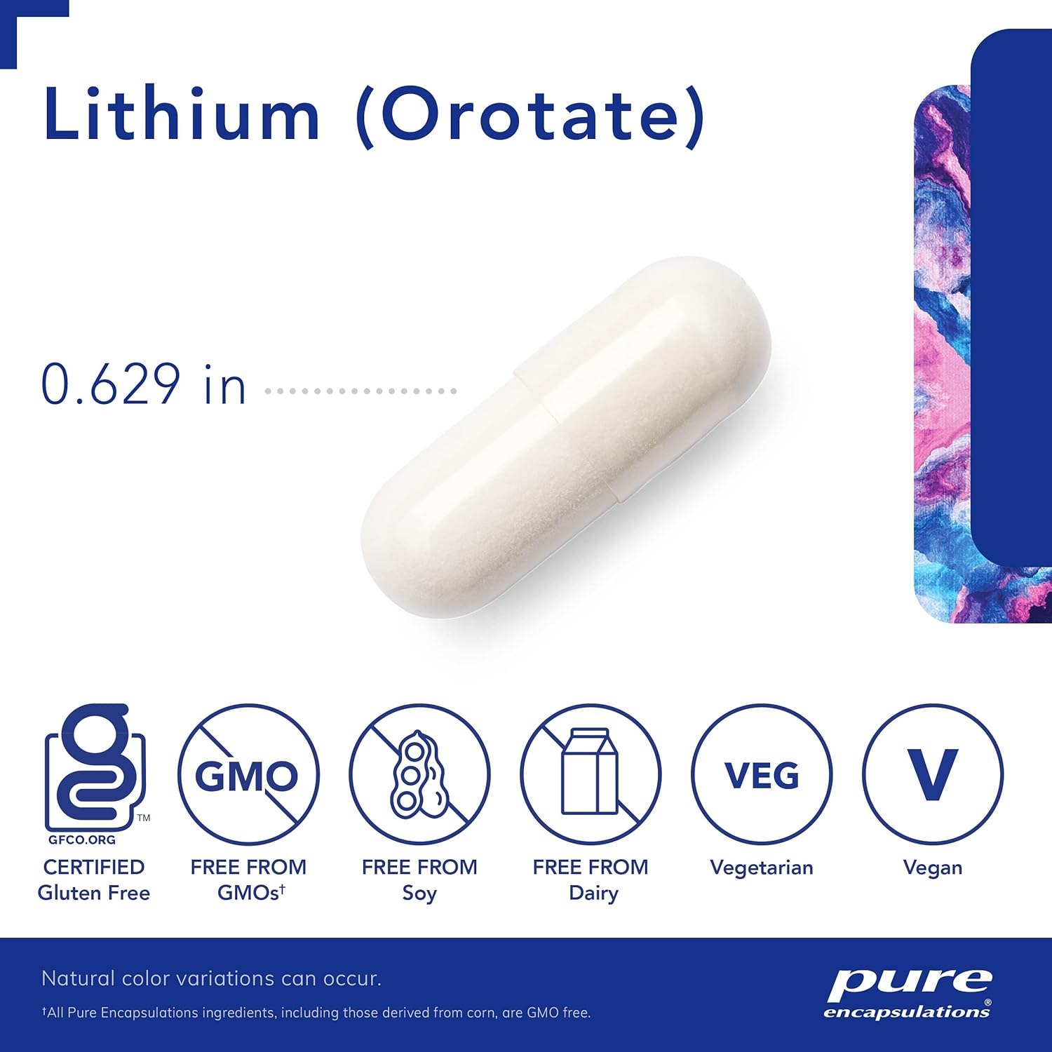 Pure Encapsulations Lithium Orotate 1mg | Promotes Tranquility and Healthy Behavior | 90 Capsules