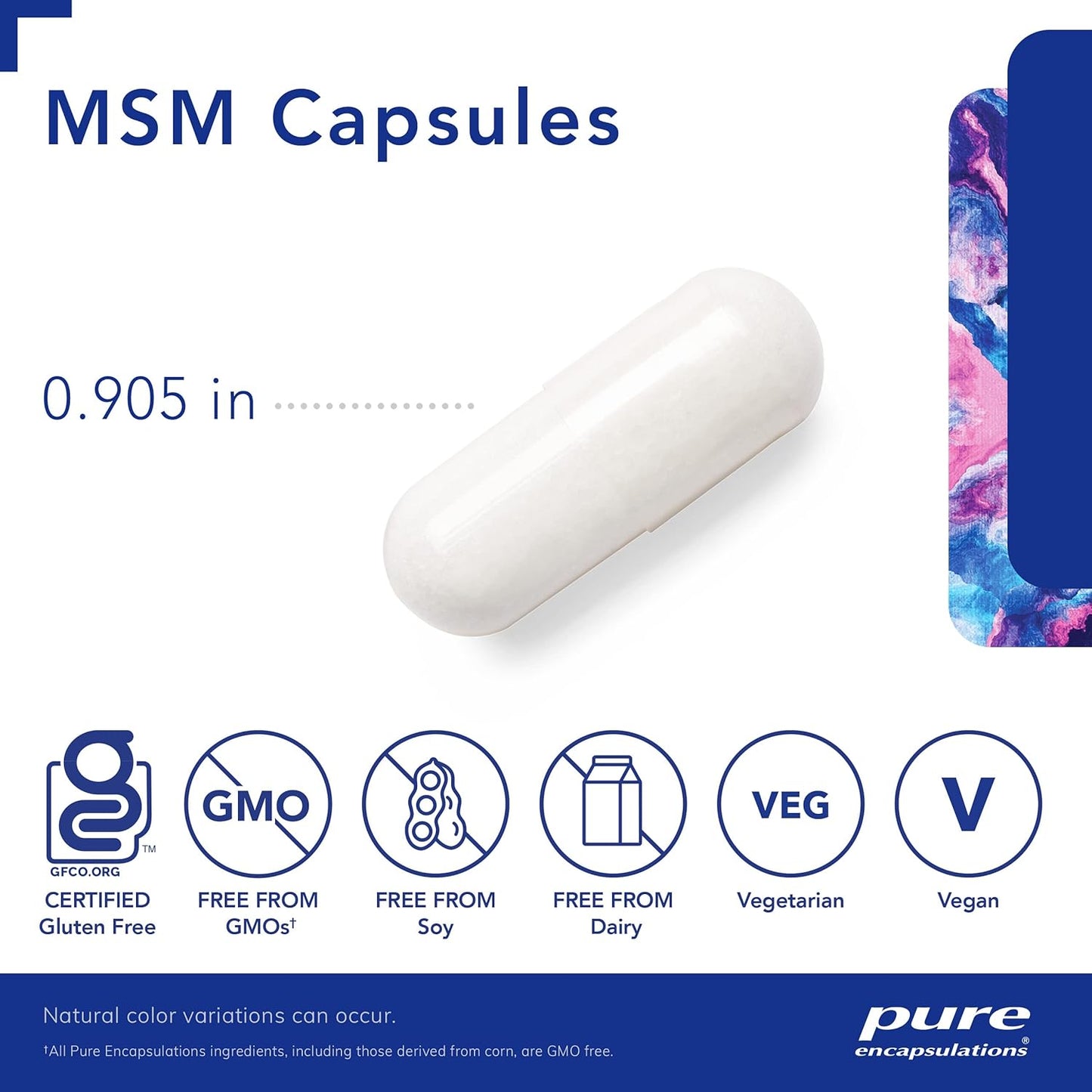 Pure Encapsulations MSM Capsules | 250 Count | Sulfur Supplement for Joint, Immune, Connective Tissue & Respiratory Health