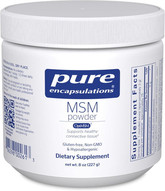 Pure Encapsulations MSM Powder - 8 Ounces | Hypoallergenic Supplement for Joint, Immune, & Respiratory Health