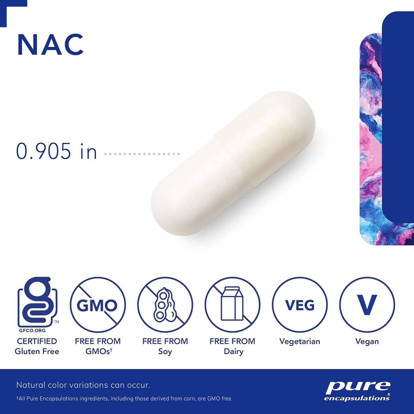Pure Encapsulations NAC 900 mg Capsules - N-Acetyl Cysteine Amino Acid Supplement for Lung & Immune Support, Liver & Antioxidants - 240 Count