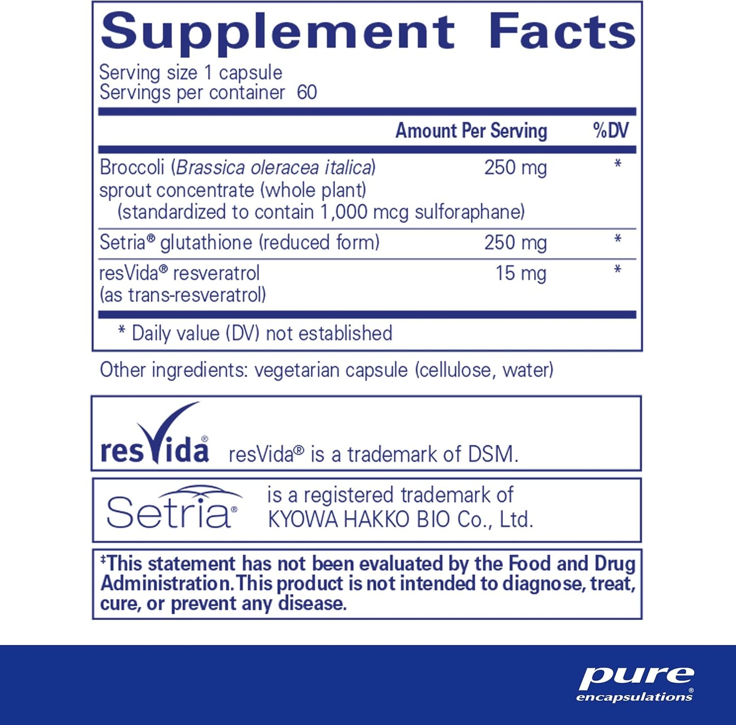 Pure Encapsulations Nrf2 Detox Capsules for Detoxification Support - 60 Count