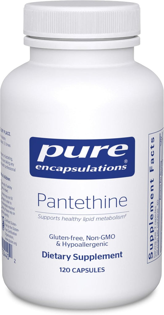 Pure Encapsulations Pantethine Supplement for Healthy Lipid Metabolism & Cardiovascular Support - 120 Capsules