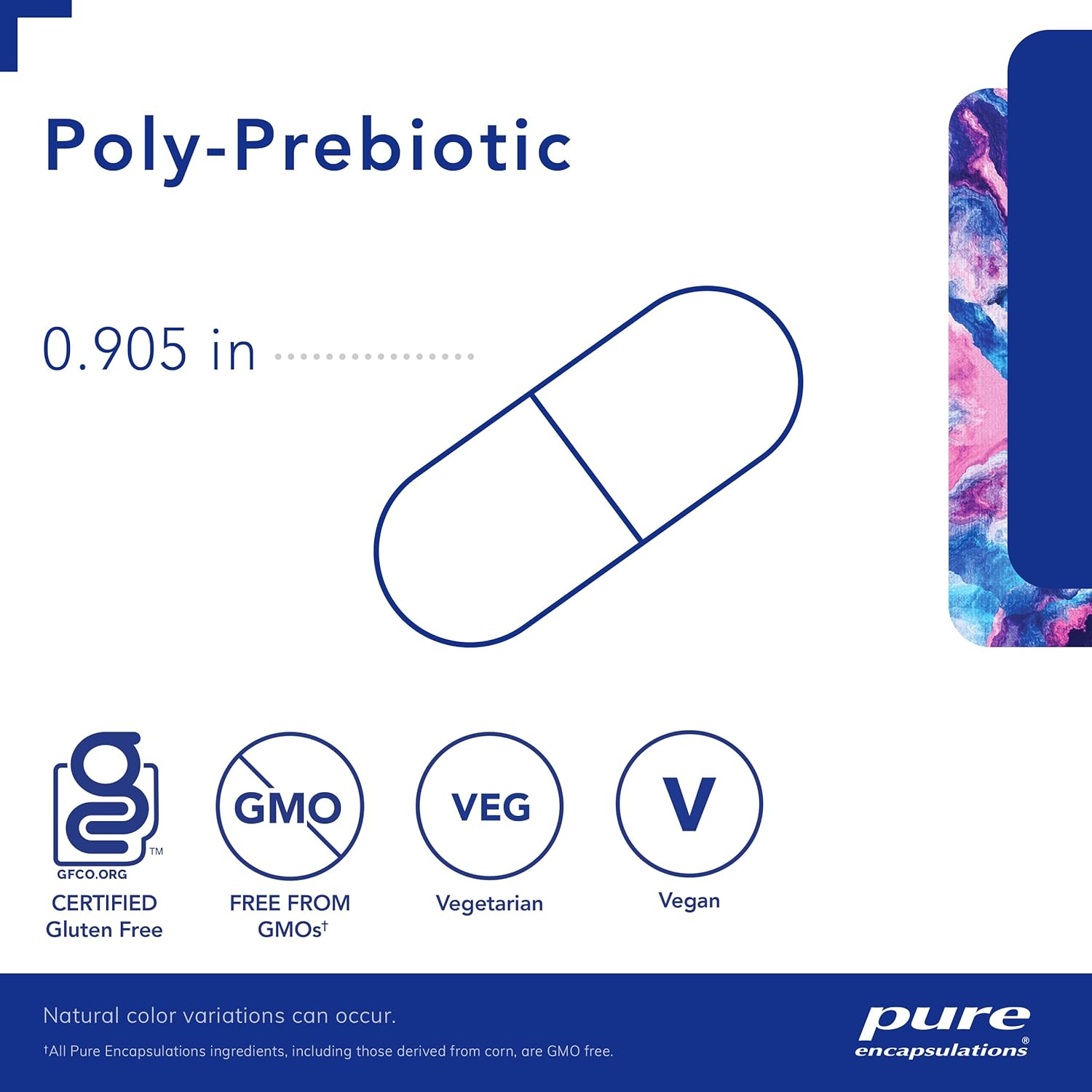 Pure Encapsulations Poly-Prebiotic Capsules for Gut Health and Microbiome Support - 120 Count