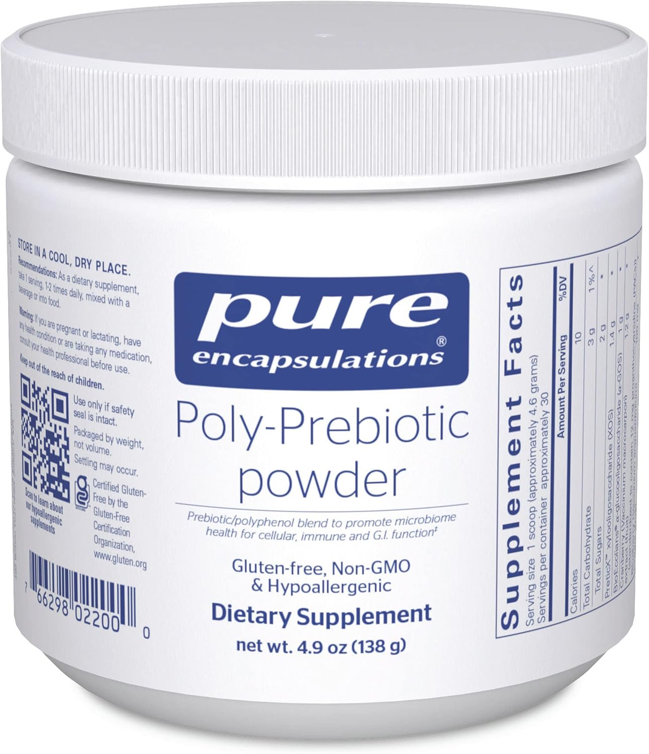 Pure Encapsulations Poly-Prebiotic Powder 4.9 oz - Supports GI Barrier Function by Targeting Akkermansia Muciniphila