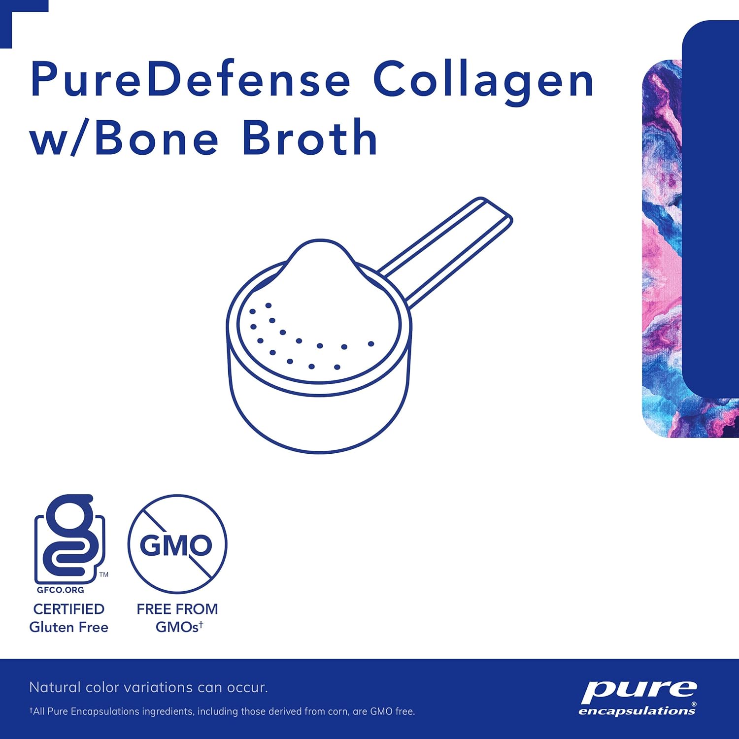 Pure Encapsulations PureDefense Collagen and Bone Broth Powder with Mushroom and Curcumin Extracts - 14.1 oz