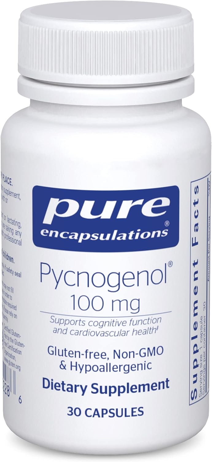 Pure Encapsulations Pycnogenol 100 mg Capsules for Vascular Health and Antioxidant Support | Hypoallergenic Supplement | 30 Count