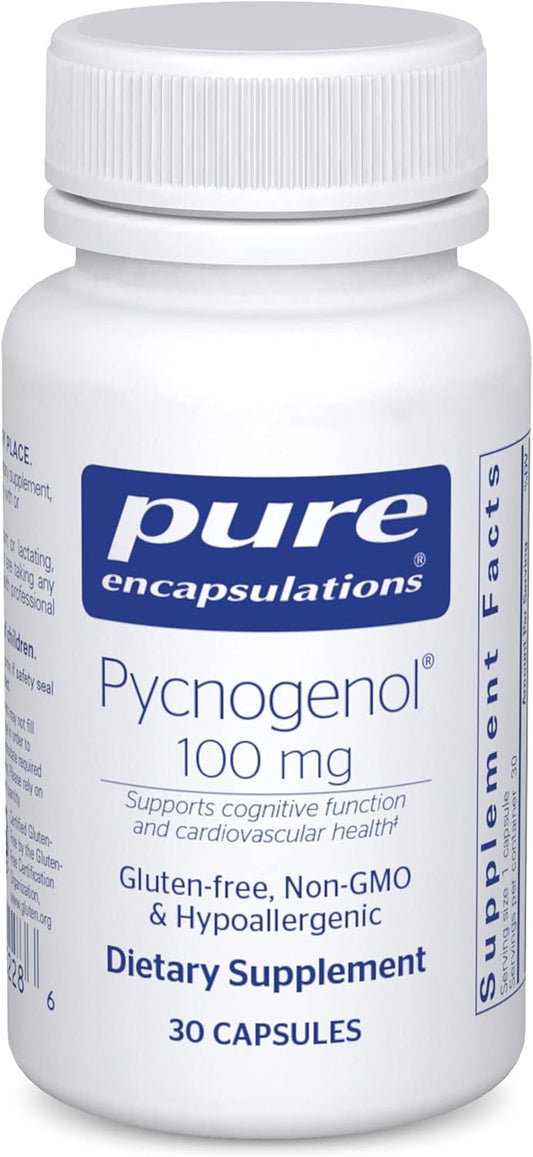 Pure Encapsulations Pycnogenol 100 mg Capsules for Vascular Health and Antioxidant Support | Hypoallergenic Supplement | 30 Count