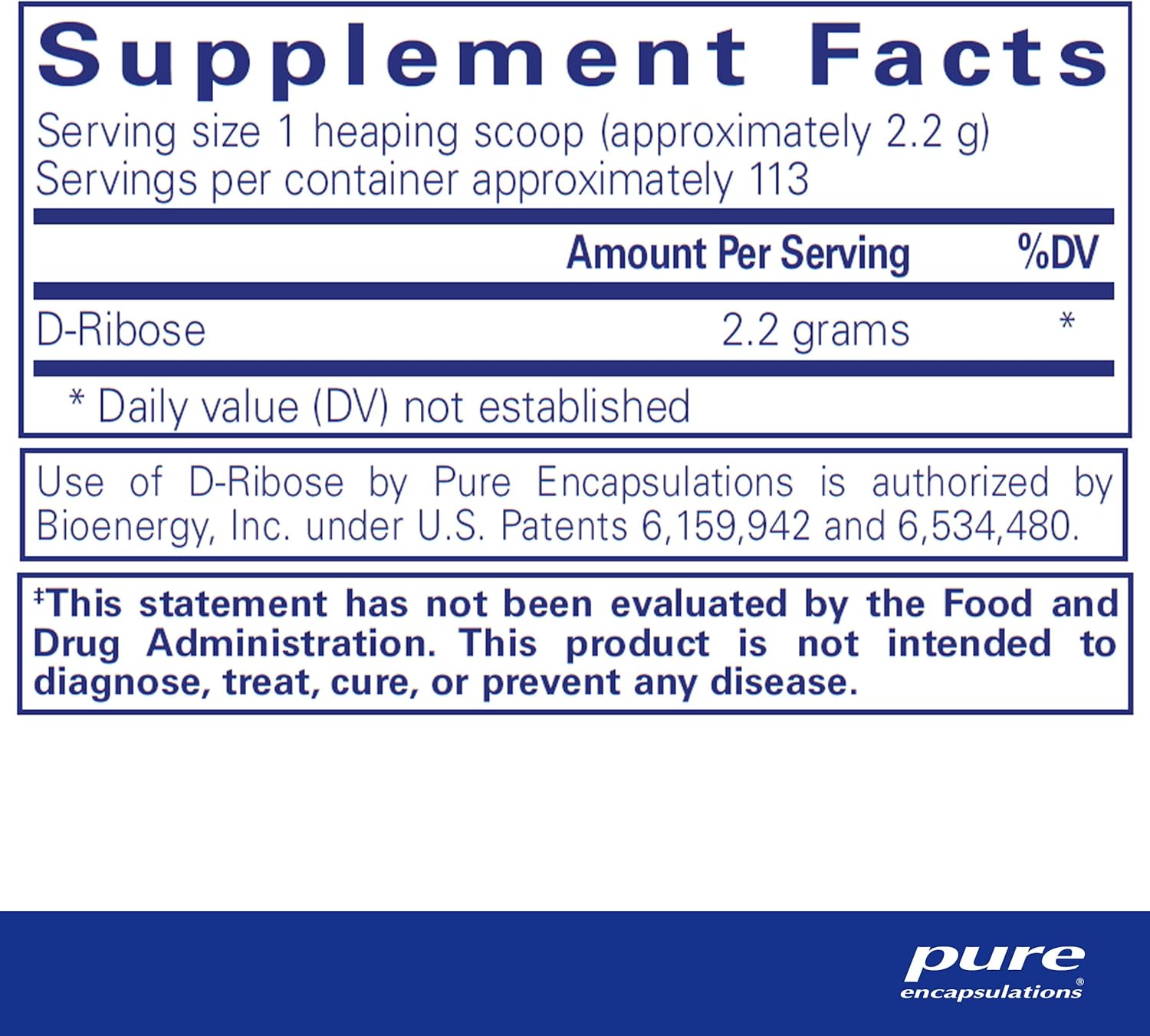 Pure Encapsulations Ribose Powder Supplement for Intense Exercise Energy Replenishment | 8.8 oz