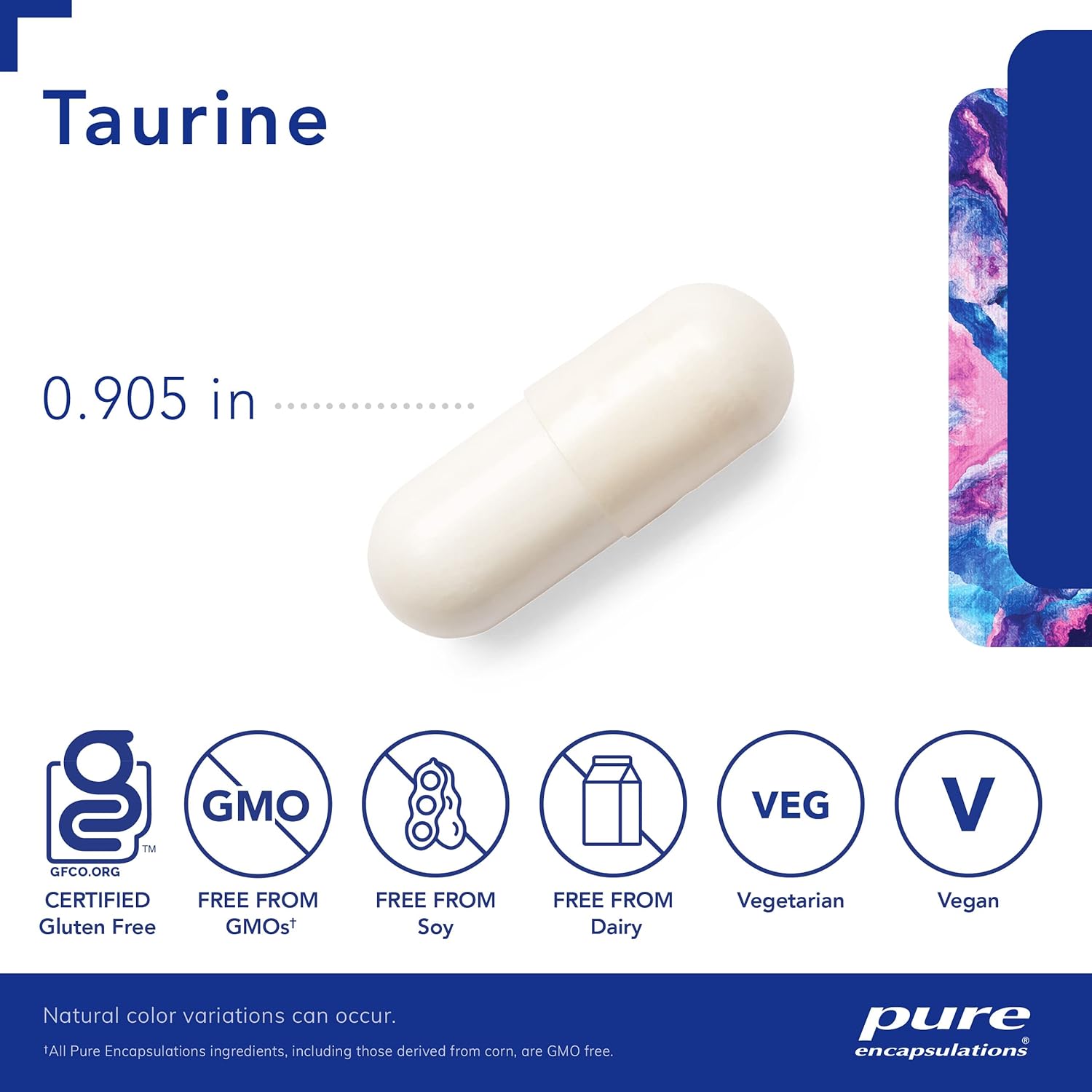 Pure Encapsulations Taurine 1000mg Supplement for Heart Health & Detox - Essential Amino Acid - Liver & Gallbladder Support - Vegan & Gluten-Free - 120 Capsules