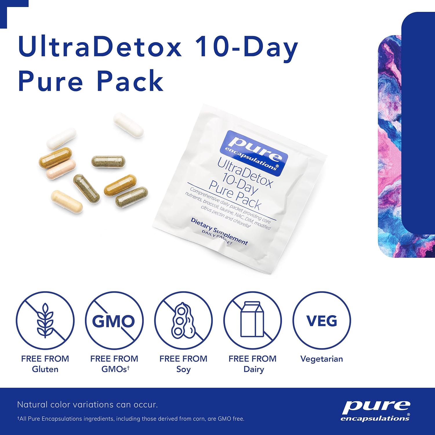 Pure Encapsulations UltraDetox 10-Day Pack with Essential Nutrients, Broccoli, Taurine, NAC, DIM, Modified Citrus Pectin, and Chlorella | 10 Packets