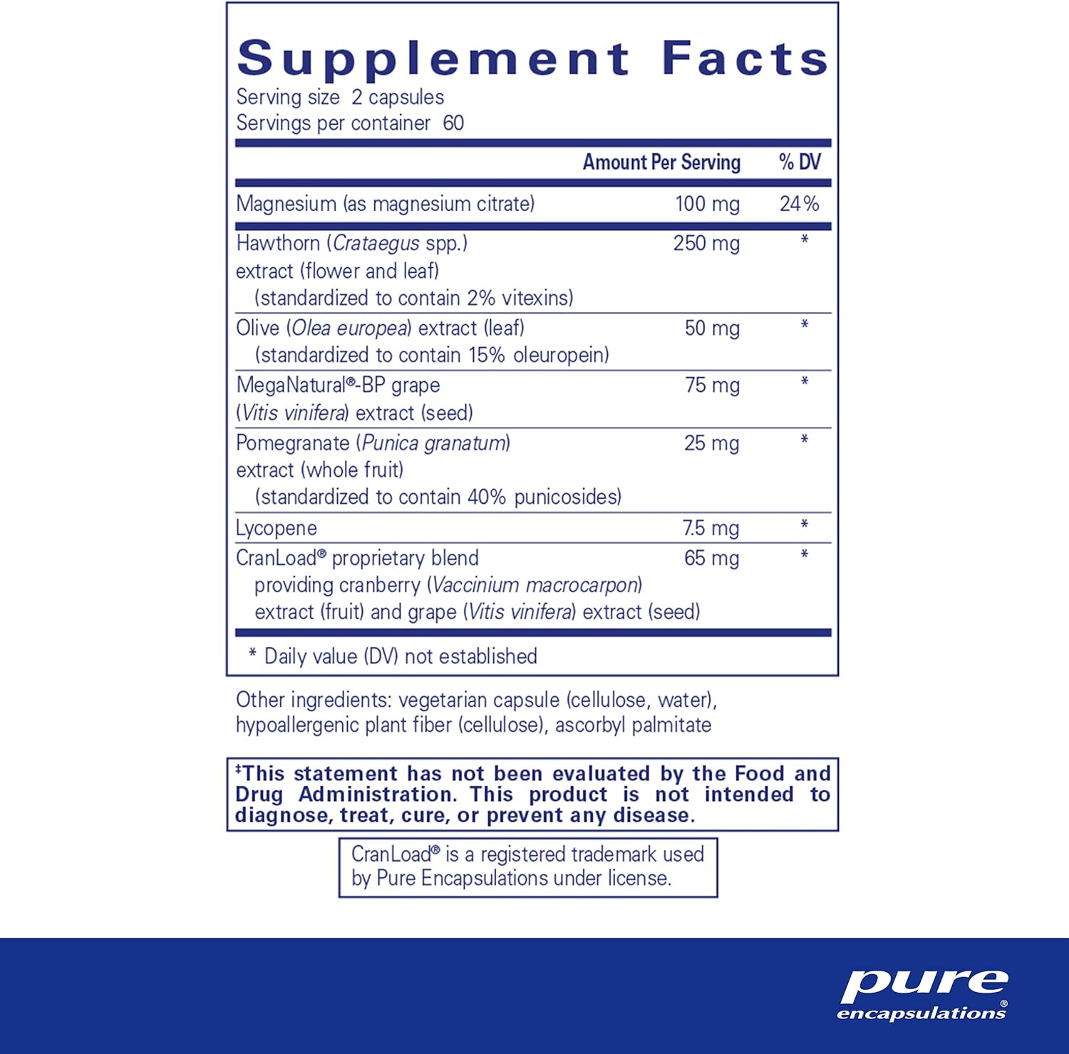 Pure Encapsulations Vascular Relax Supplement for Circulatory Health - 120 Capsules