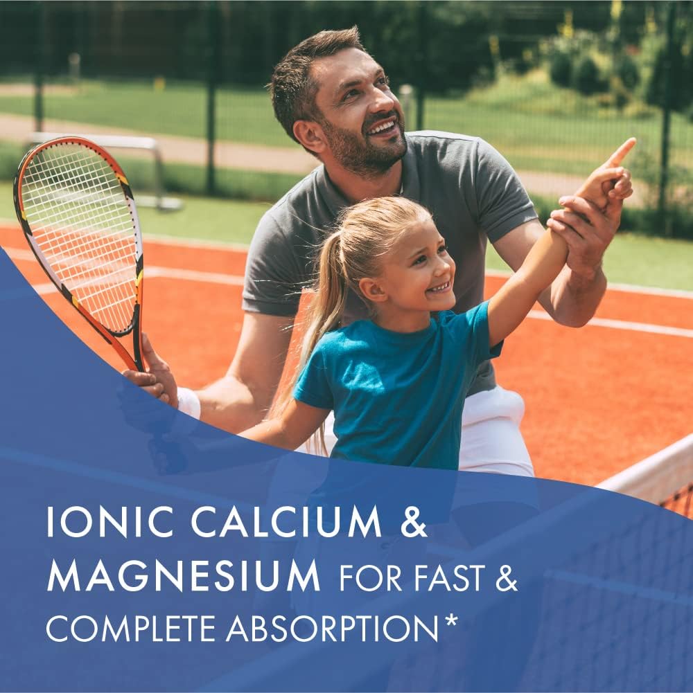 Pure Essence Ionic Super D-K Calcium Plus with Extra Magnesium, Vitamin D3, Vitamin K2 for Strong Bones and Stress Relief - Orange Vanilla - 7.41oz