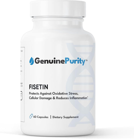 Pure Fisetin 150mg Supplement for Cognitive Support | Powerful Serving Size | Gluten Free, Vegan, Non-GMO | Made in USA | 60 Capsules