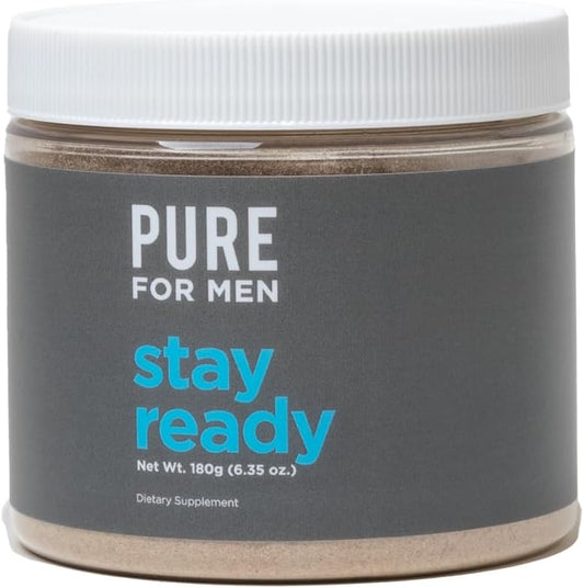 Pure for Men Original Fiber Supplement Powder | Promotes Digestive Regularity | Psyllium Husk, Aloe Vera, Chia Seeds, Flaxseeds | Vegan Blend | 180 gm