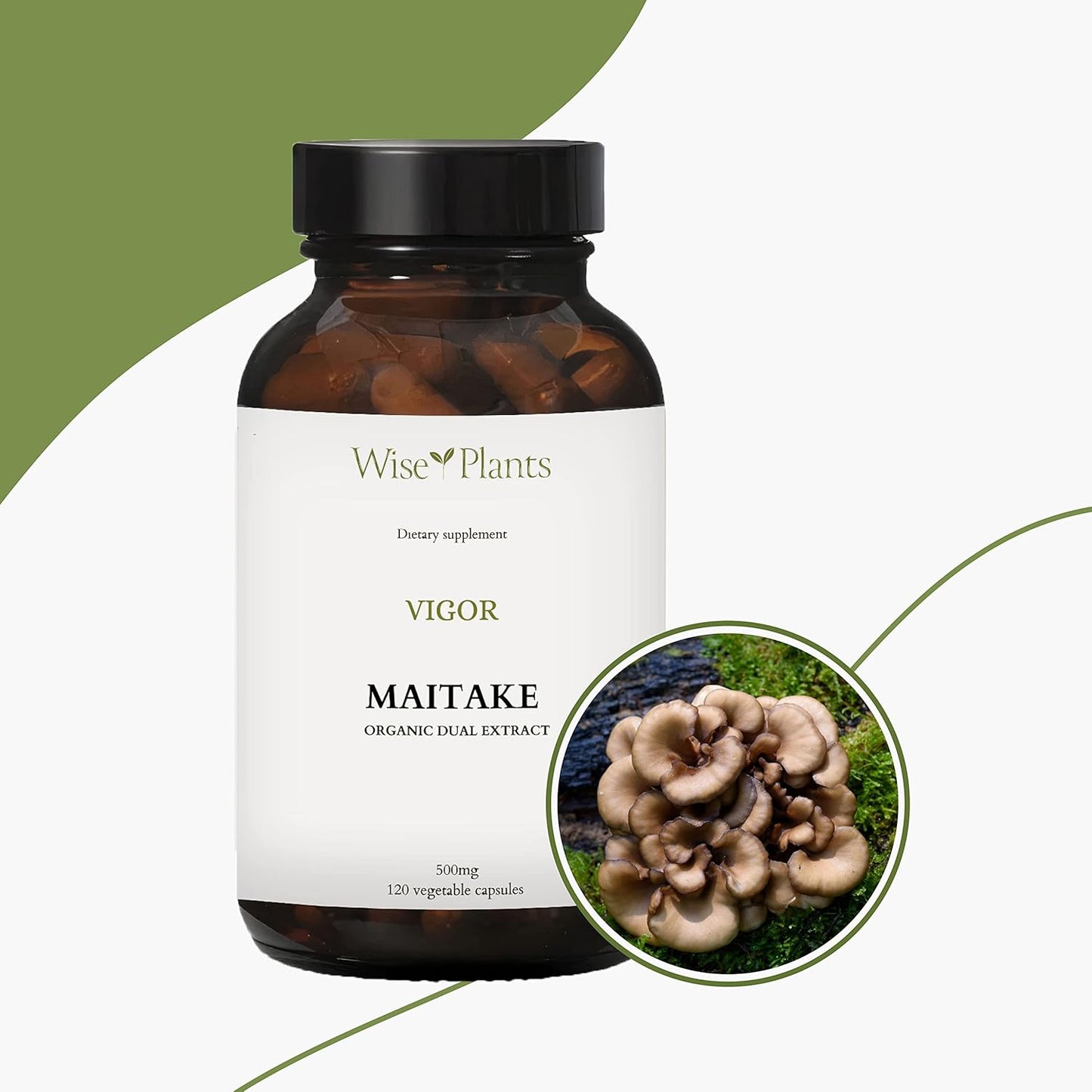 Pure Fruiting Body Maitake Mushroom Supplement - 30% Polysaccharides, 500mg, 120 Veggie Caps - Immune Function & Energy Boost