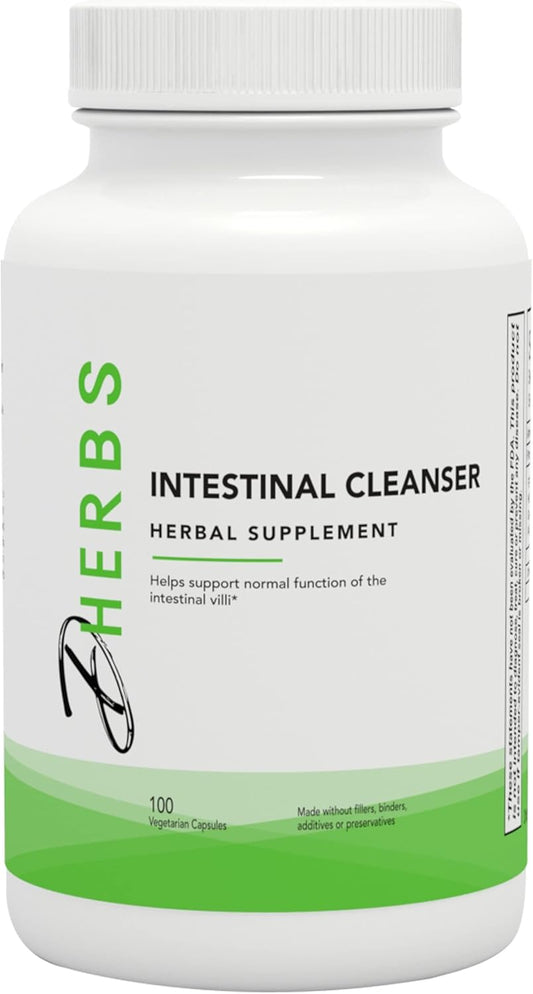 Pure Herb Intestinal Cleanse Capsules - 100 Vegetarian Digestive System Cleansing Supplement for Gut Wellness - Colon Cleanse Support