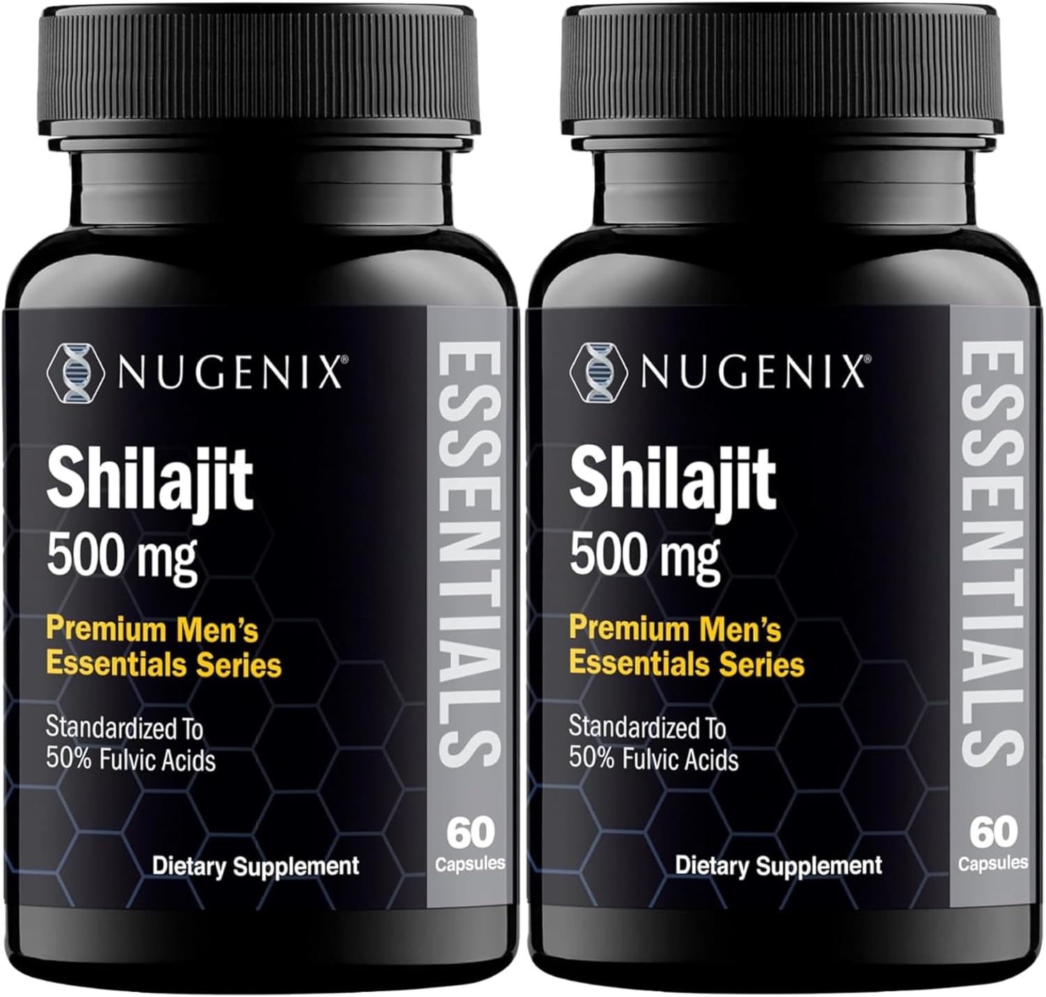 Pure Himalayan Shilajit Capsules for Men - 500mg Supplement, 50% Fulvic Acids, 120 Capsules