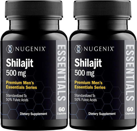 Pure Himalayan Shilajit Capsules for Men - 500mg Supplement, 50% Fulvic Acids, 120 Capsules