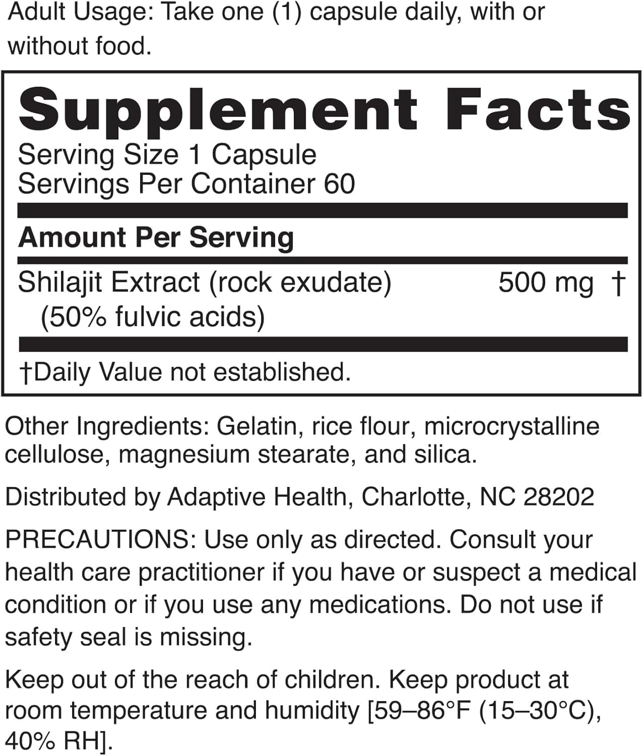 Pure Himalayan Shilajit Capsules for Men - 500mg Supplement, 50% Fulvic Acids, 120 Capsules