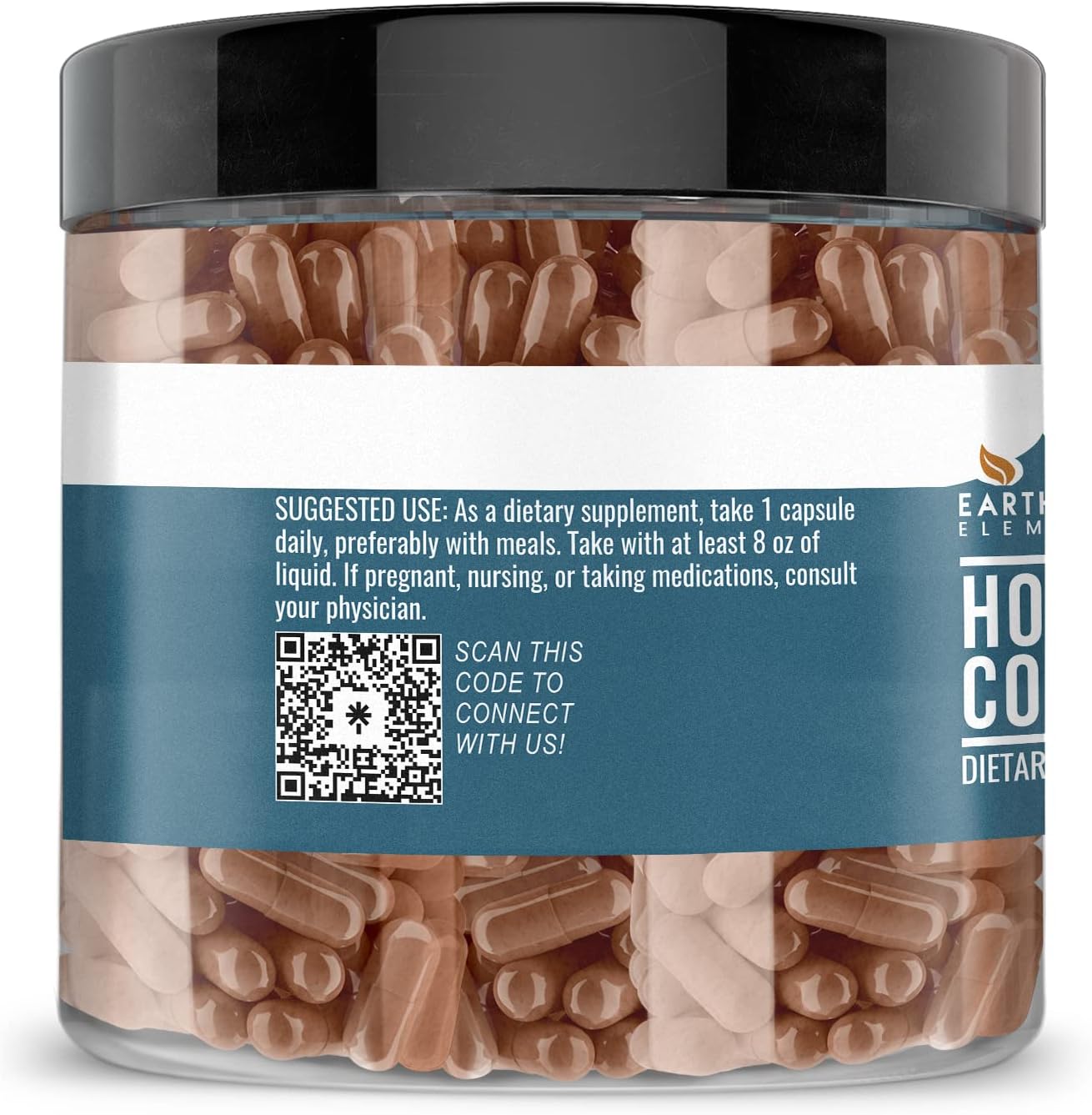 Pure Houttuynia Cordata Capsules - 200 Count, No Additives - Earthborn Elements