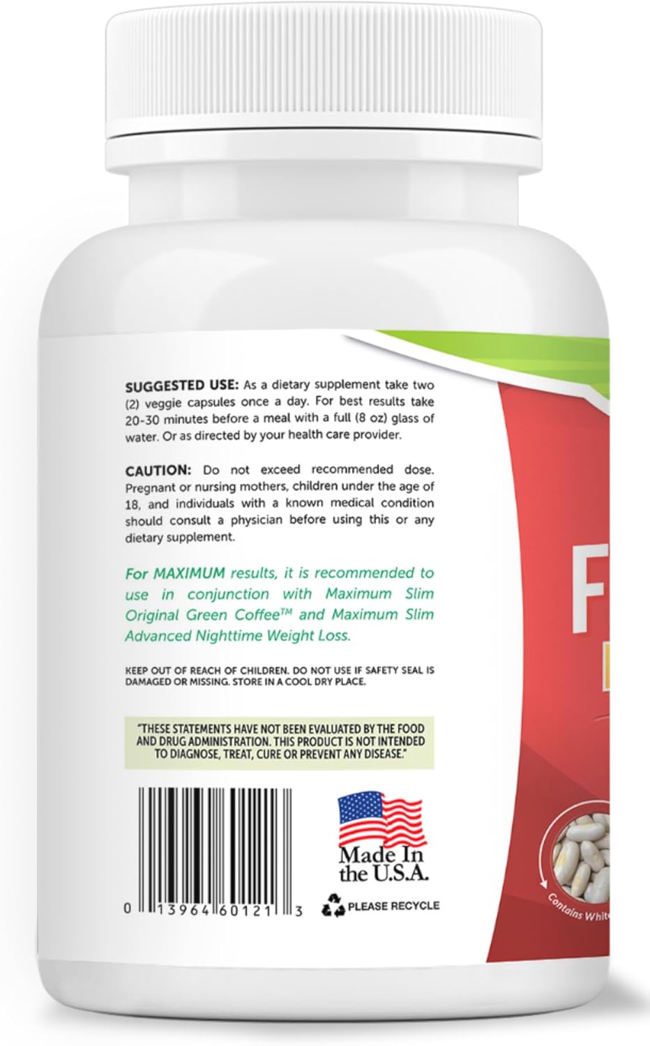 Pure Kidney Bean Extract for Weight Loss and Appetite Suppression - Maximum Slim Fat & Carb Blocker