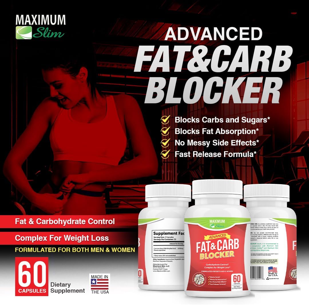 Pure Kidney Bean Extract for Weight Loss and Appetite Suppression - Maximum Slim Fat & Carb Blocker